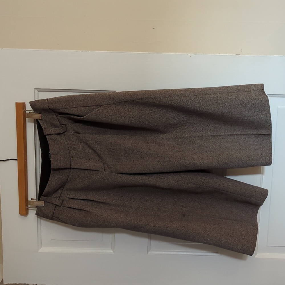Banana Republic Brown Wool Blend Wide-Leg Trousers